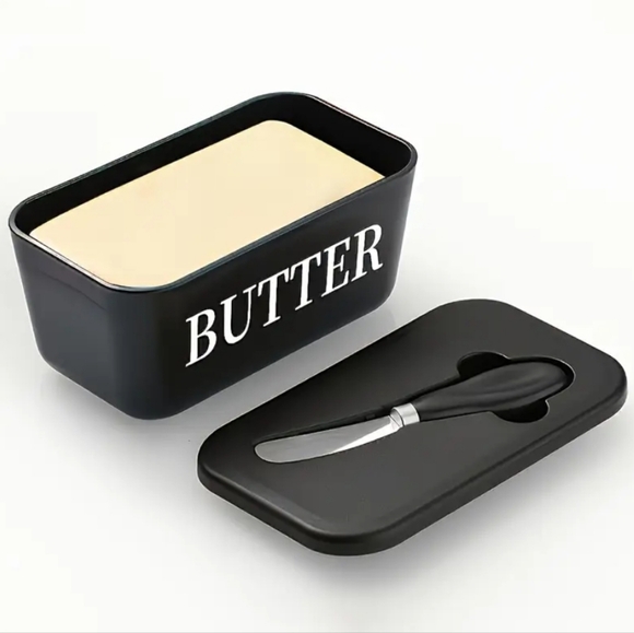 Butter Dish with Knife - Picture 1 of 7